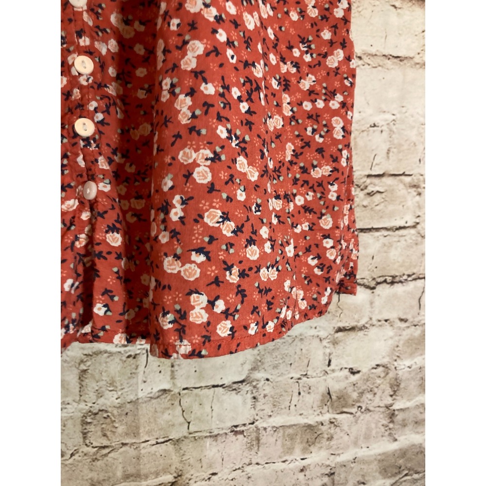 Universal Thread Peasant Top Large Dark Salmon Di… - image 6